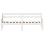 vidaXL Pat de zi fără saltea alb 75x190 cm lemn masiv de pin