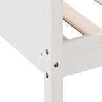 vidaXL Pat de zi fără saltea alb 75x190 cm lemn masiv de pin