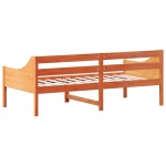vidaXL Pat de zi fără saltea ceară maro 75x190 cm lemn masiv de pin