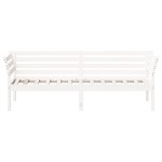 vidaXL Pat de zi fără saltea, alb, 90x200 cm, lemn masiv pin vidaXL Pat de zi fără saltea, alb, 90x200 cm, lemn masiv pin