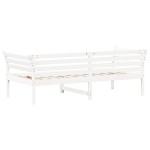 vidaXL Pat de zi fără saltea, alb, 90x200 cm, lemn masiv pin vidaXL Pat de zi fără saltea, alb, 90x200 cm, lemn masiv pin