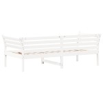 vidaXL Pat de zi fără saltea alb 100x200 cm lemn masiv de pin