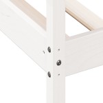 vidaXL Pat de zi fără saltea alb 100x200 cm lemn masiv de pin