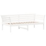 vidaXL Pat de zi fără saltea alb 75x190 cm lemn masiv de pin