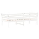 vidaXL Pat de zi fără saltea alb 75x190 cm lemn masiv de pin