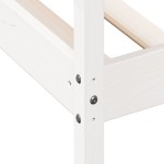 vidaXL Pat de zi fără saltea alb 75x190 cm lemn masiv de pin