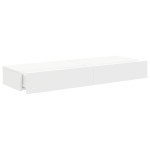 vidaXL Dulapuri TV cu lumini LED, 2 buc., alb, 60x35x15,5 cm