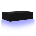 vidaXL Comodă TV cu lumini LED, negru, 60x35x15,5 cm