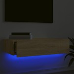 vidaXL Comodă TV cu lumini LED, stejar sonoma, 60x35x15,5 cm vidaXL Comodă TV cu lumini LED, stejar sonoma, 60x35x15,5 cm