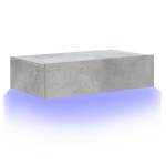 vidaXL Comodă TV cu lumini LED, gri beton, 60x35x15,5 cm