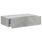 vidaXL Comodă TV cu lumini LED, gri beton, 60x35x15,5 cm