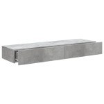 vidaXL Comode TV cu lumini LED, 2 buc., gri beton, 60x35x15,5 cm