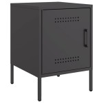 vidaXL Noptiere, 2 buc., negru, 36x39x50,5 cm, oțel vidaXL Noptiere, 2 buc., negru, 36x39x50,5 cm, oțel