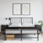 vidaXL Noptiere, 2 buc., negru, 36x39x50,5 cm, oțel vidaXL Noptiere, 2 buc., negru, 36x39x50,5 cm, oțel