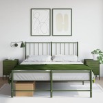 vidaXL Noptiere, 2 buc., verde olive, 36x39x50,5 cm, oțel vidaXL Noptiere, 2 buc., verde olive, 36x39x50,5 cm, oțel