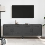 vidaXL Dulapuri TV, 2 buc., negru, 68x39x50,5 cm, oțel
