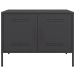 vidaXL Dulapuri TV, 2 buc., negru, 68x39x50,5 cm, oțel
