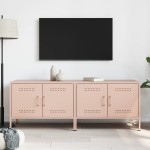 vidaXL Dulapuri TV, 2 buc., roz, 68x39x50,5 cm, oțel