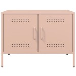 vidaXL Dulapuri TV, 2 buc., roz, 68x39x50,5 cm, oțel
