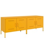 vidaXL Comodă TV, 2 buc., galben muștar, 68x39x50,5 cm, oțel vidaXL Comodă TV, 2 buc., galben muștar, 68x39x50,5 cm, oțel