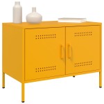 vidaXL Comodă TV, 2 buc., galben muștar, 68x39x50,5 cm, oțel vidaXL Comodă TV, 2 buc., galben muștar, 68x39x50,5 cm, oțel