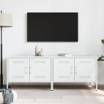vidaXL Dulapuri TV, 2 buc., alb, 68x39x50,5 cm, oțel