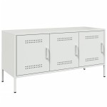 vidaXL Dulap TV, alb, 100,5x39x50,5 cm, oțel vidaXL Dulap TV, alb, 100,5x39x50,5 cm, oțel