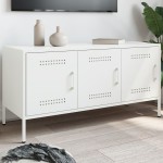 vidaXL Dulap TV, alb, 100,5x39x50,5 cm, oțel vidaXL Dulap TV, alb, 100,5x39x50,5 cm, oțel