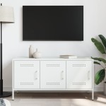 vidaXL Dulap TV, alb, 100,5x39x50,5 cm, oțel vidaXL Dulap TV, alb, 100,5x39x50,5 cm, oțel