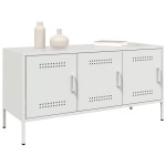 vidaXL Dulap TV, alb, 100,5x39x50,5 cm, oțel vidaXL Dulap TV, alb, 100,5x39x50,5 cm, oțel