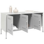 vidaXL Dulap TV, alb, 100,5x39x50,5 cm, oțel vidaXL Dulap TV, alb, 100,5x39x50,5 cm, oțel
