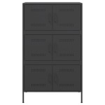 vidaXL Dulap înalt, negru, 68x39x113 cm, oțel