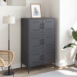 vidaXL Dulap înalt, antracit, 68x39x113 cm, oțel vidaXL Dulap înalt, antracit, 68x39x113 cm, oțel