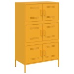 vidaXL Dulap înalt, galben muștar, 68x39x113 cm, oțel vidaXL Dulap înalt, galben muștar, 68x39x113 cm, oțel