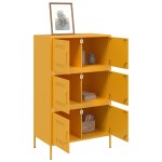 vidaXL Dulap înalt, galben muștar, 68x39x113 cm, oțel vidaXL Dulap înalt, galben muștar, 68x39x113 cm, oțel