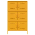 vidaXL Dulap înalt, galben muștar, 68x39x113 cm, oțel vidaXL Dulap înalt, galben muștar, 68x39x113 cm, oțel
