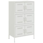 vidaXL Dulap înalt, alb, 68x39x113 cm, oțel vidaXL Dulap înalt, alb, 68x39x113 cm, oțel