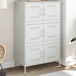 vidaXL Dulap înalt, alb, 68x39x113 cm, oțel vidaXL Dulap înalt, alb, 68x39x113 cm, oțel