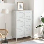 vidaXL Dulap înalt, alb, 68x39x113 cm, oțel vidaXL Dulap înalt, alb, 68x39x113 cm, oțel