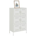 vidaXL Dulap înalt, alb, 68x39x113 cm, oțel vidaXL Dulap înalt, alb, 68x39x113 cm, oțel