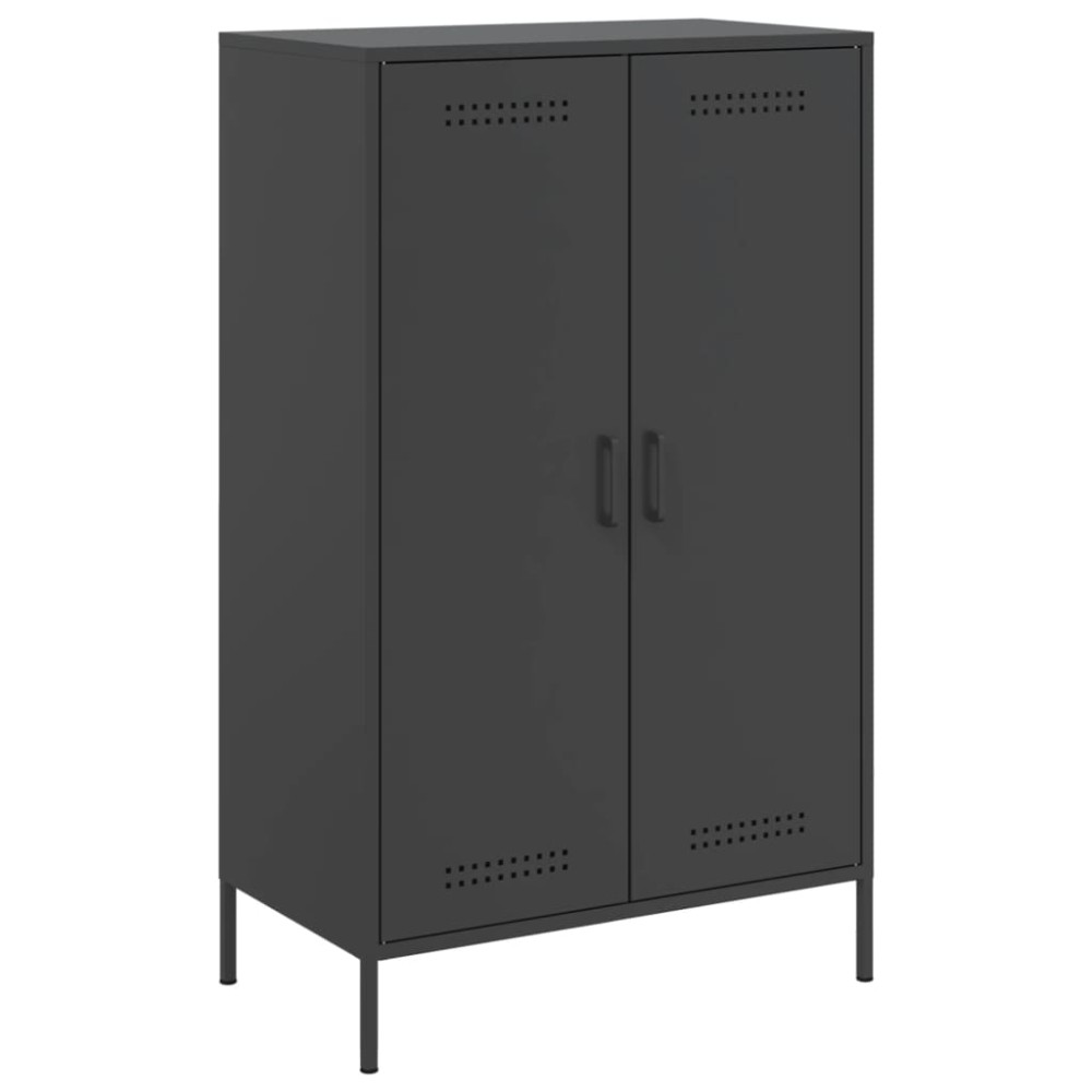 vidaXL Dulap înalt, negru, 68x39x113 cm, oțel