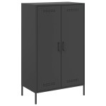 vidaXL Dulap înalt, negru, 68x39x113 cm, oțel