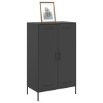 vidaXL Dulap înalt, negru, 68x39x113 cm, oțel