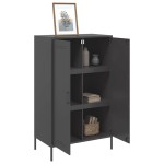 vidaXL Dulap înalt, negru, 68x39x113 cm, oțel