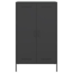 vidaXL Dulap înalt, negru, 68x39x113 cm, oțel