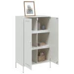 vidaXL Dulap înalt, alb, 68x39x113 cm, oțel