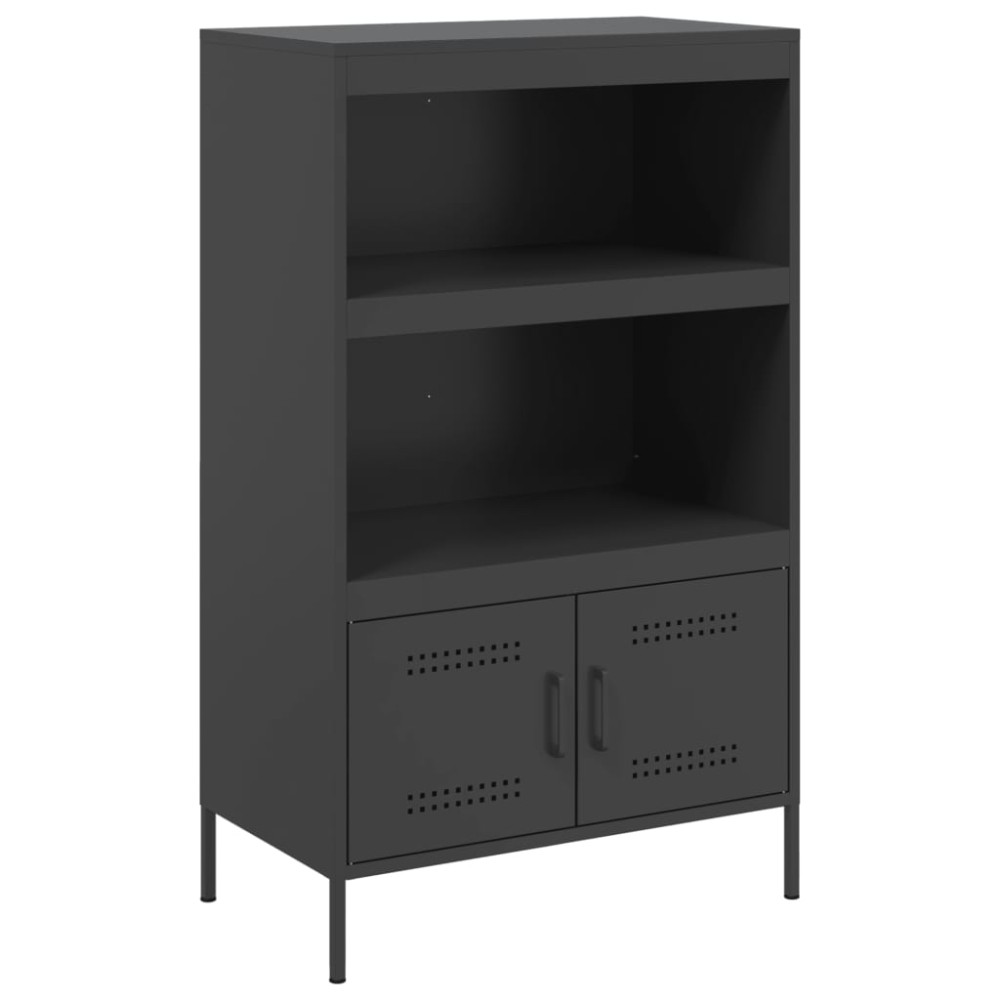 vidaXL Dulap înalt, negru, 68x39x113 cm, oțel