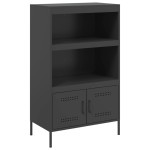 vidaXL Dulap înalt, negru, 68x39x113 cm, oțel