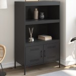 vidaXL Dulap înalt, negru, 68x39x113 cm, oțel