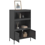 vidaXL Dulap înalt, negru, 68x39x113 cm, oțel